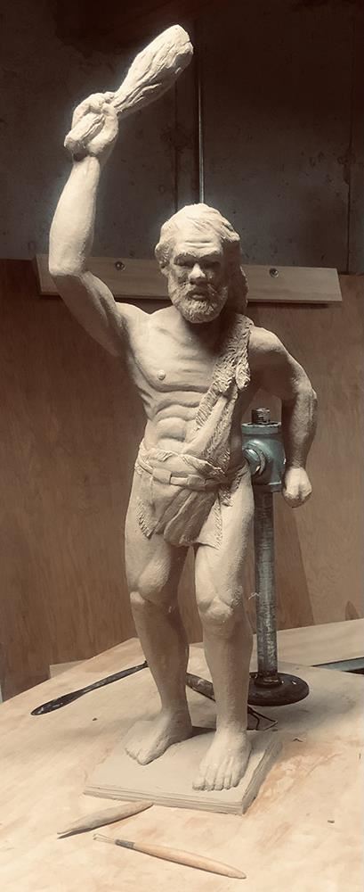 caveman statue